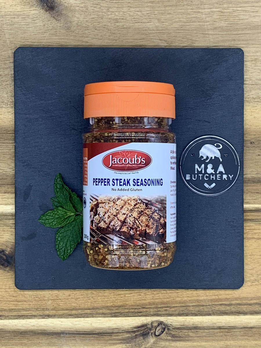 Jacoubs Pepper Steak Seasoning 200g M & A Butchery