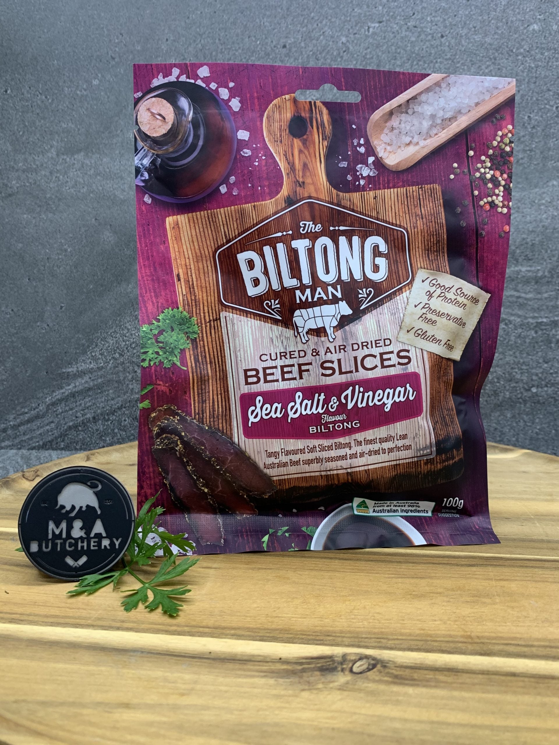 Biltong Man – Salt & Vinegar Biltong 100g