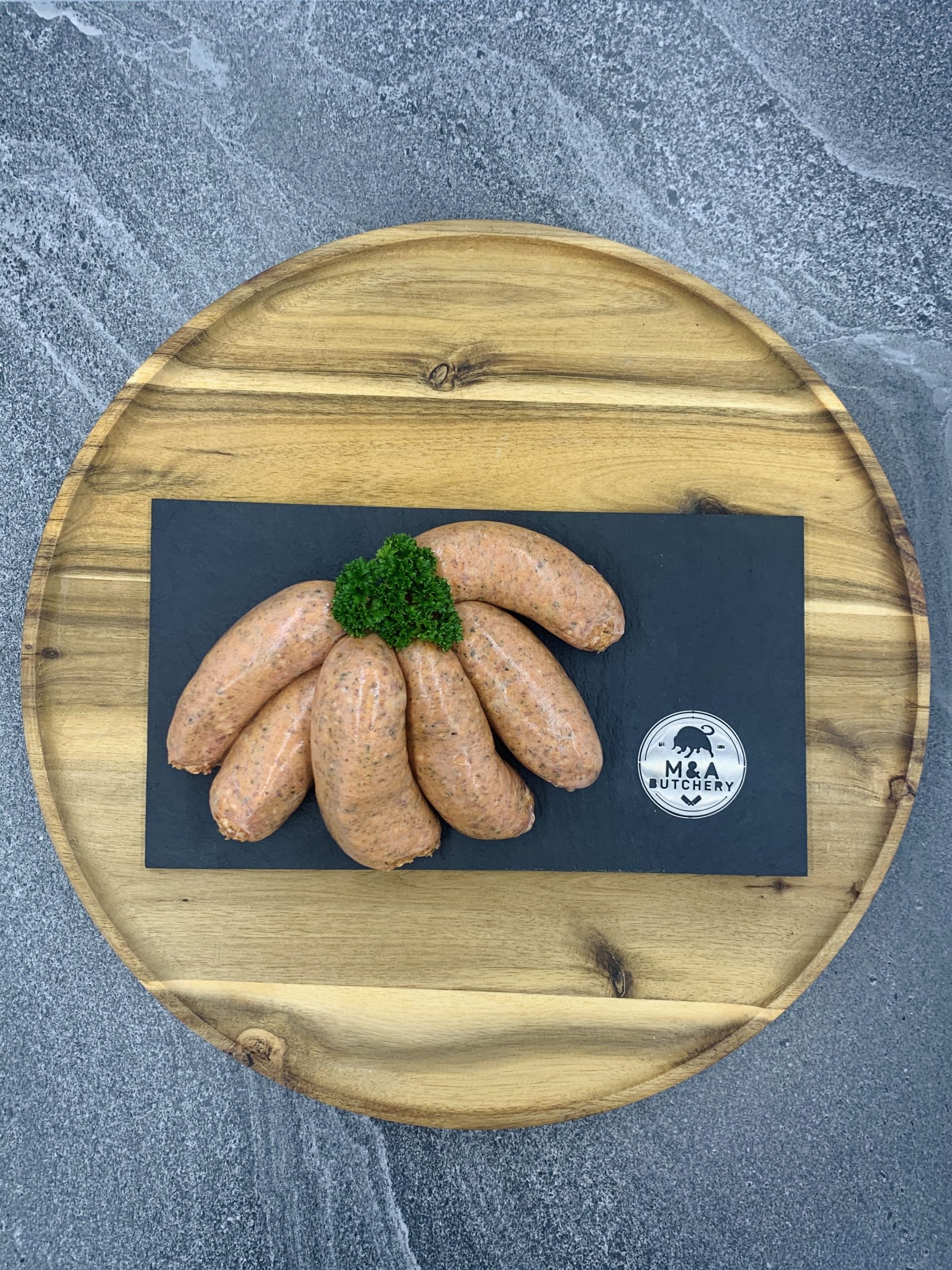 Bush Tomato & Bacon Sausages